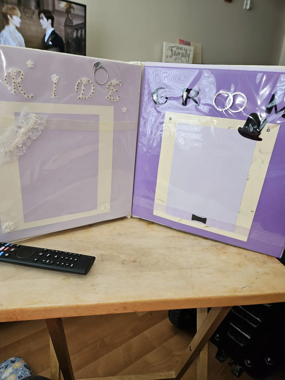 Classic Cream Wedding Photo Album with Ribbon Accent
